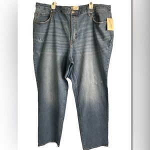 Women 22 High-Rise 90's Distress Straight Jeans - Universal Thread Button Up